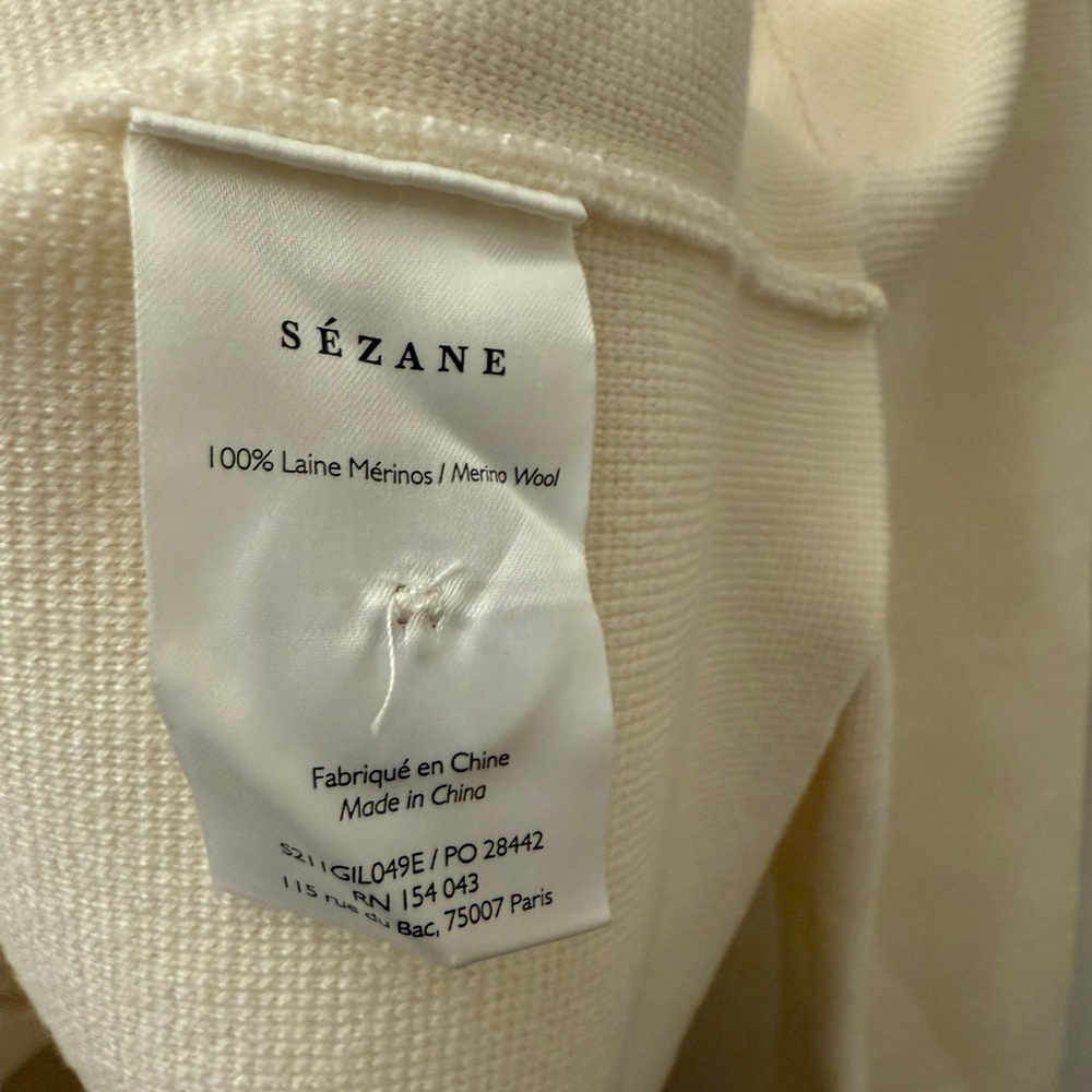 Sezane BETTY CARDIGAN ECRU SIZE S - Picture 5 of 8